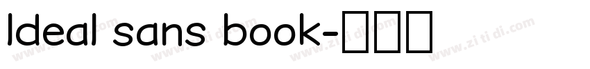 ldeal sans book字体转换